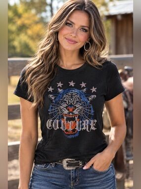 Runway Paris Rhinestone Tiger T-Shirt